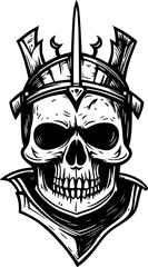 skull of knight cartoon