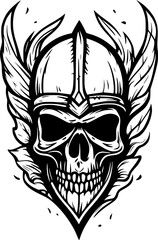 skull of knight cartoon