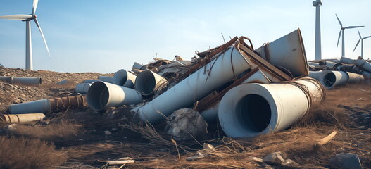 decomissioned wind turbines.