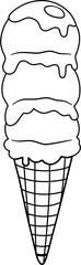 ice cream scoops outline