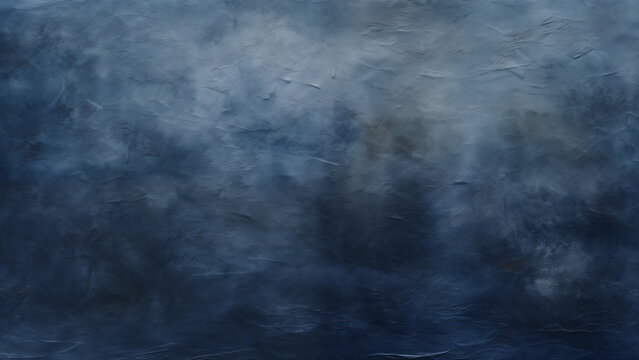 Vibrant texture of dark blue oil painting