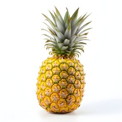 Fototapeta premium Fresh pineapple isolated white background AI generated