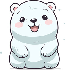Obraz premium cute polar bear illustration
