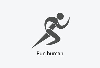 Running Man silhouette Logo Designs, Marathon logo template