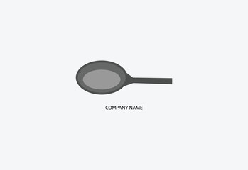 frying pan icon vector template illustration logo design
