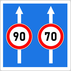 Signalisation routi&egrave;re : conditions de circulation particuli&egrave;res	