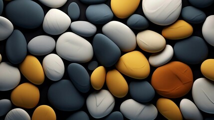 colorful pebble rocks wallpaper background. generative AI illustration.