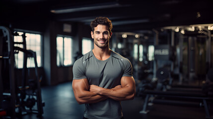 Obraz premium happy Fitness trainer