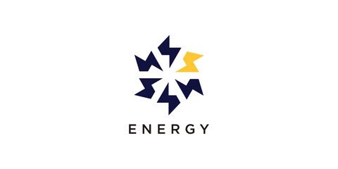 Energy logo with concept creative modern element