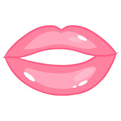 Pink Shiny Lips Illustration