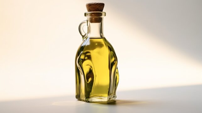 A Photo of a bottle of olive oil studio lighting Ai generative