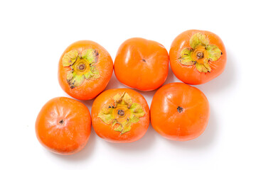 次郎柿の白背景素材