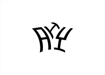 AIY Initial Monogram Letter Business And Simple Modern Logo