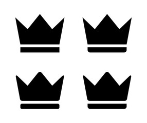 Crown, premium badge icon vector in flat style. VIP sign symbol - obrazy, fototapety, plakaty