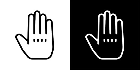 Hand gesture icon. Black icon. Hand icon. Gesture icon.