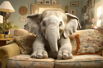 Zelfklevend Fotobehang The proverbial and literal elephant in the room © FrankBoston