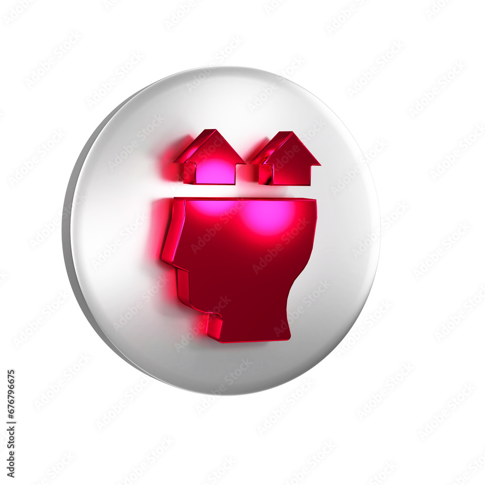 Poster red user of man icon isolated on transparent background. business avatar symbol user profile icon. m