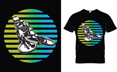 Cycling t-shirt design.Colorful and fashionable t-shirt design for men and women.
