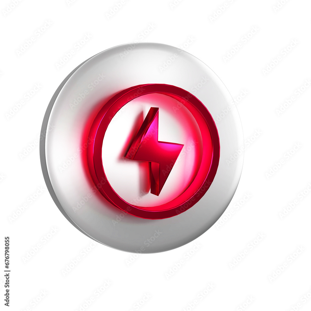 Poster red lightning bolt icon isolated on transparent background. flash sign. charge flash icon. thunder b