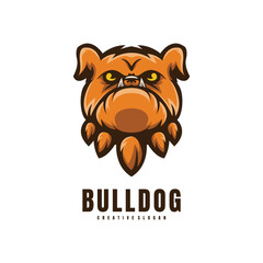 Illustration Head Bulldog Mascot Logo