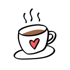 cup of coffee with heart