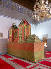Tomb of Idriss I, founder of the Idrisid Dynasty and first king of Morocco in Moulay Idriss Zerhoun