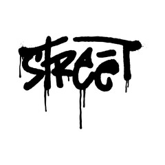 Street graffiti text element