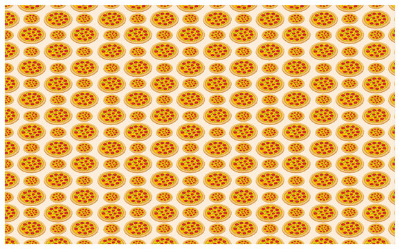 Food - Pizza Pattern Background Design