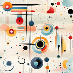 Expressive pattern in the style of modern: abstraction and colors