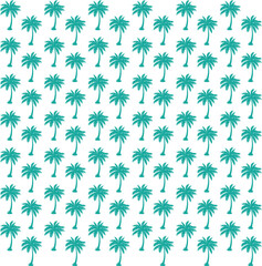 Vector seamless tropical pattern with palm tree on white background. Vector floral illustration 