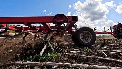 Versatile cultivator with disk, cultivate, harrow tools for secondary tillage