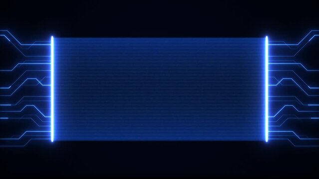 Digital Data moving on Circuit Board and CPU loop backgrounds. Computer Processing and organizing data. Abstract high tech Artificial intelligence (AI), data, HUD, UI, GUI futuristic user interface - Powered by Adobe