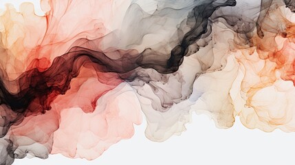 Trendy watercolor ink splashes and smokes in natural patterns for Wallpaper or stationary printing