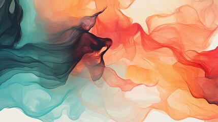 Trendy watercolor ink splashes and smokes in natural patterns for Wallpaper or stationary printing