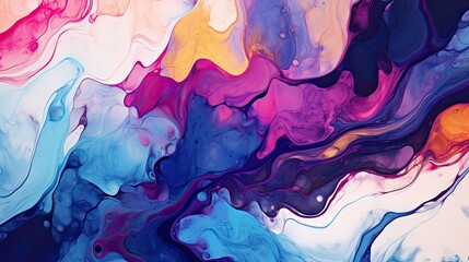 Trendy watercolor ink splashes and smokes in natural patterns for Wallpaper or stationary printing