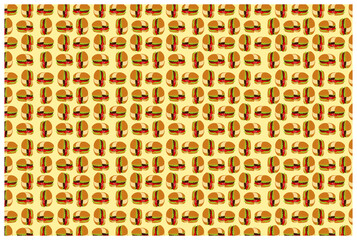 Food -Hamburger Pattern Background