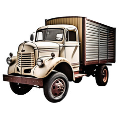 Vintage Truck Isolated on Transparent Background