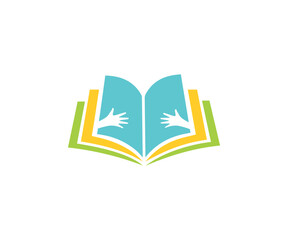 book logo design vector