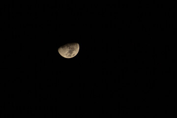 moon timelapse on the black sky