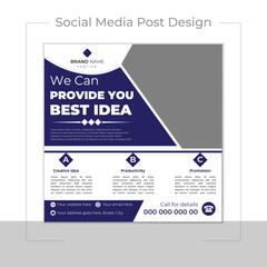 Social media post design template 