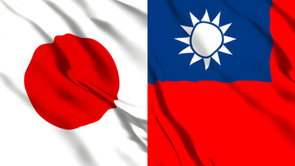 日本と台湾の国旗