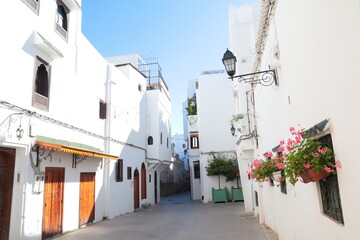 Fototapeta na wymiar The streets of the old city of Tangier, the authentic city