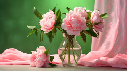 pink tulips in vase