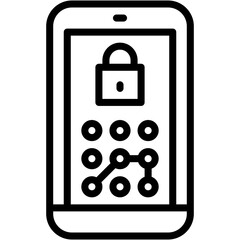 Vector Icon Pattern Lock, Password, Safety, Protection, Secure, Lock