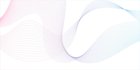 Fototapeta premium Abstract blue and purple wave element isolated on white, vector file .Abstract colorful wave element for design. Digital frequency track equalizer. Stylized line art background.Vector illustration.