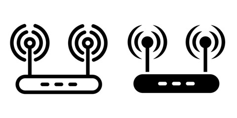 Wifi router icon set. Collection of vector symbol in trendy flat style on white background.