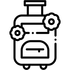 Vector Icon Suitcase, Travel, Luggage, Spring Break, Holidays, Spring