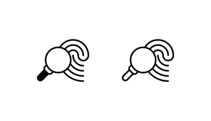 Fingerprint icon design with white background stock illustration