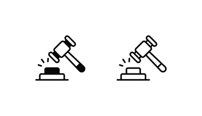 Judge icon design with white background stock illustration