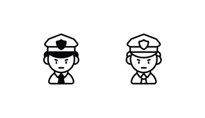 Fototapeta premium Policeman icon design with white background stock illustration